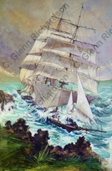 Artwork by C. Glenn Richardson - <b>0B • Shipwreck</b><br />Oil<br />(20