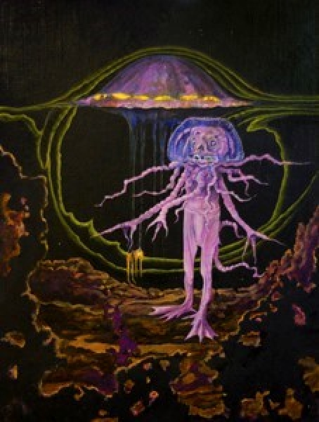 Artwork by C. Glenn Richardson - <b>2C • Alien</b><br />Oil<br />(14