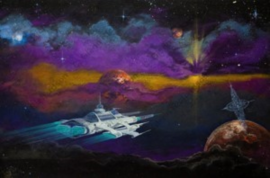 Artwork by C. Glenn Richardson - <b>53 • New Horizons</b><br />Oil on Board<br />(20
