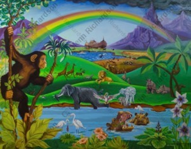 Artwork by C. Glenn Richardson - <b>61 • Noah's Ark</b><br />Oil on Canvas<br />(48