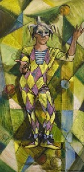 Artwork by C. Glenn Richardson - <b>6B • Jester</b><br />Oil on Canvas<br />(18