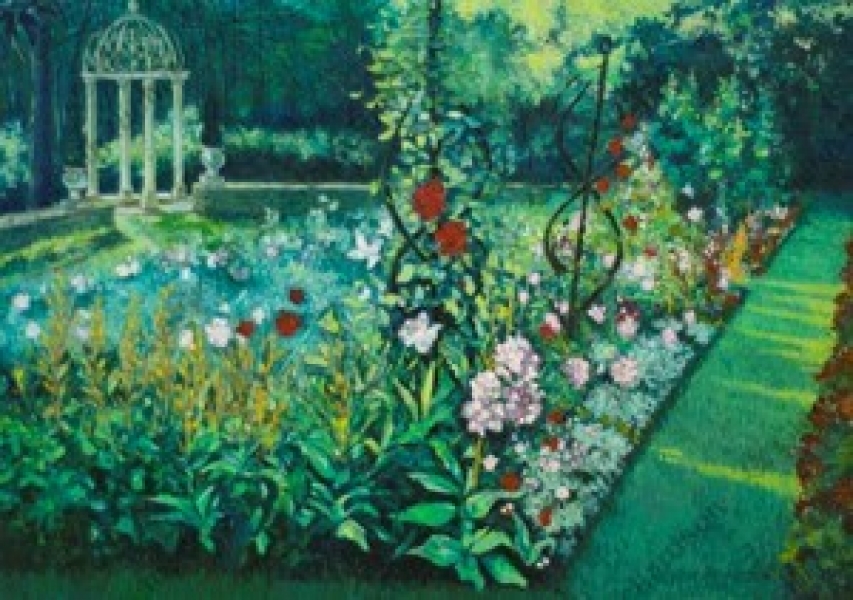 Artwork by C. Glenn Richardson - <b>7B • Garden Walk</b><br />Oil on Canvas<br />(24