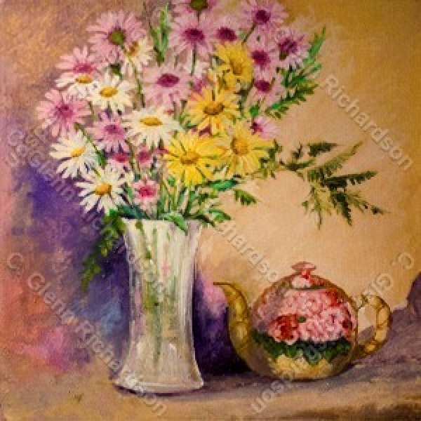 Artwork by C. Glenn Richardson - <b>7E • Teatime</b><br />Oil on Canvas<br />(20