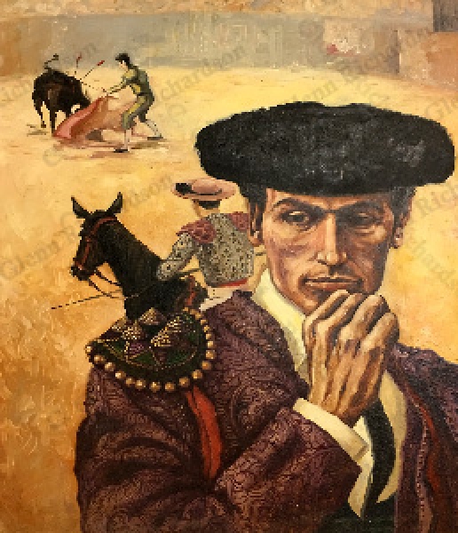 Artwork by C. Glenn Richardson - <b>80 • The Matador</b><br />Oil on Board<br />(24